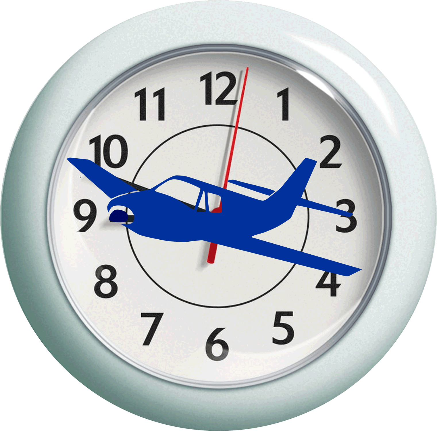 Clock with Plane