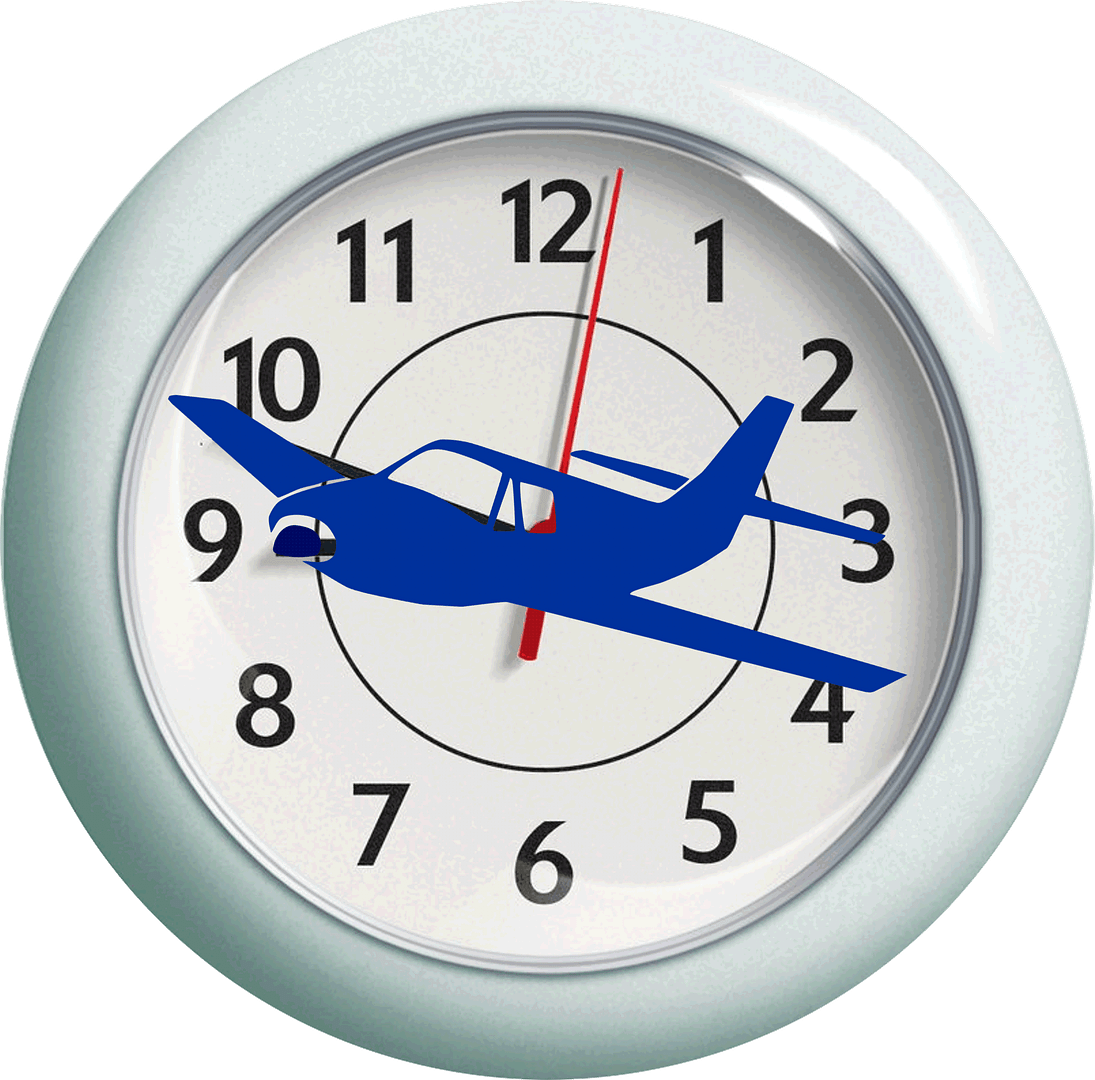 Clock with Plane
